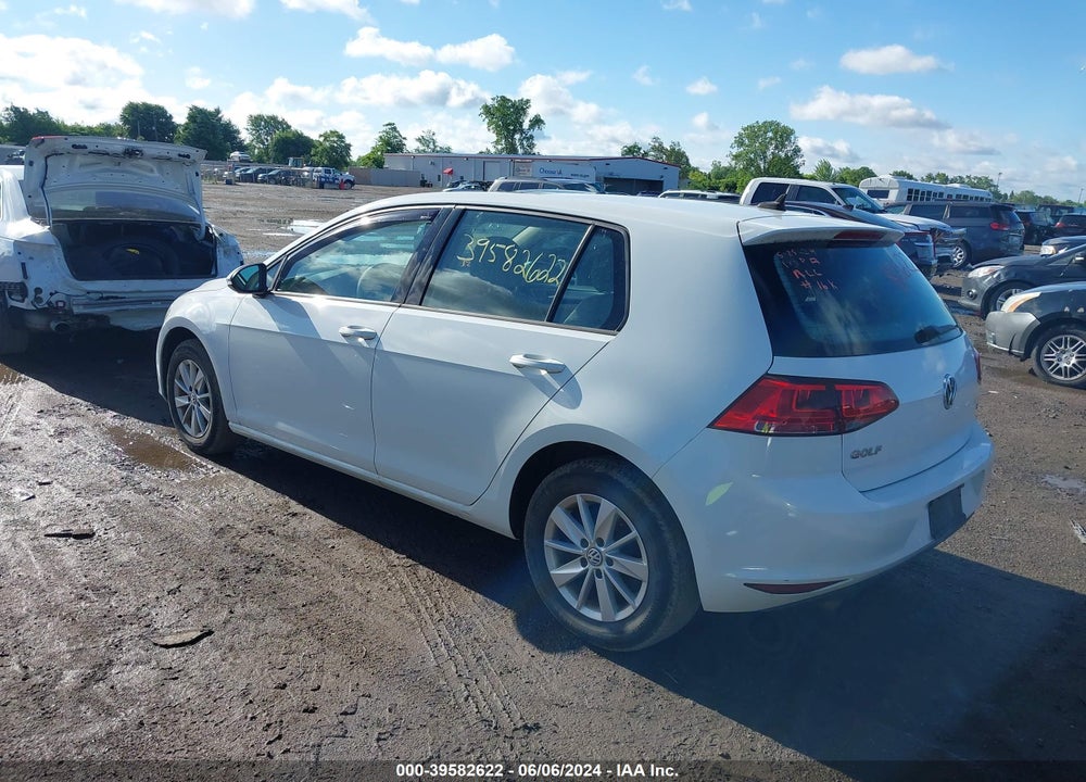 2015 VOLKSWAGEN GOLF TSI S 4-DOOR VIN: 3VW217AU2FM015764