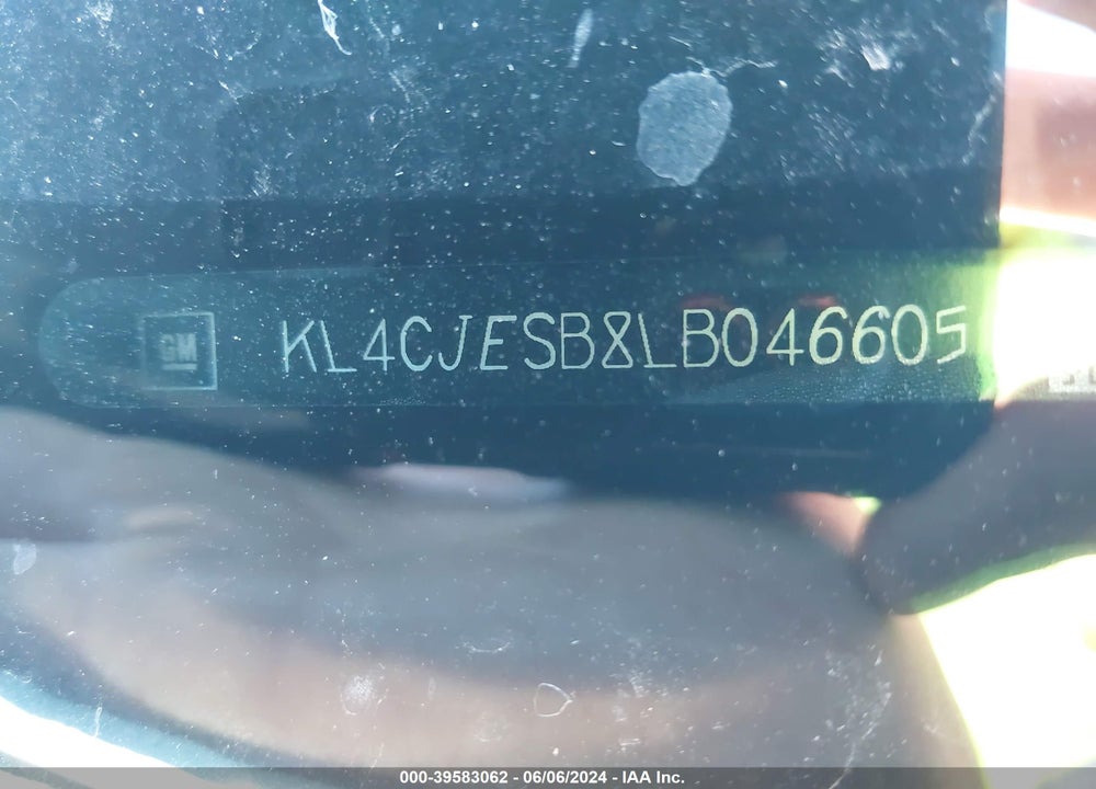 2020 BUICK ENCORE AWD PREFERRED VIN: KL4CJESB8LB046605
