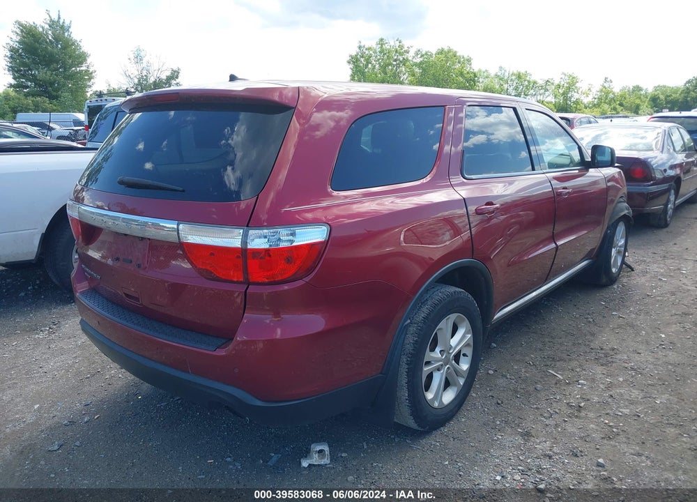 2013 DODGE DURANGO SXT VIN: 1C4RDJAG3DC539987
