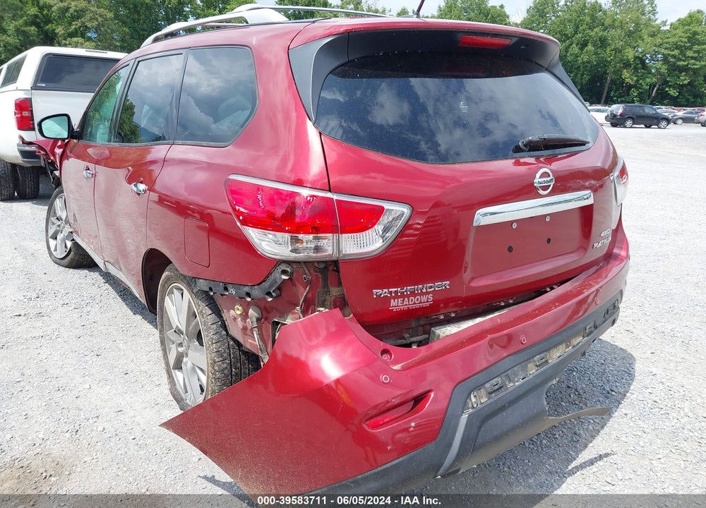 2014 NISSAN PATHFINDER PLATINUM VIN: 5N1AR2MM1EC617587