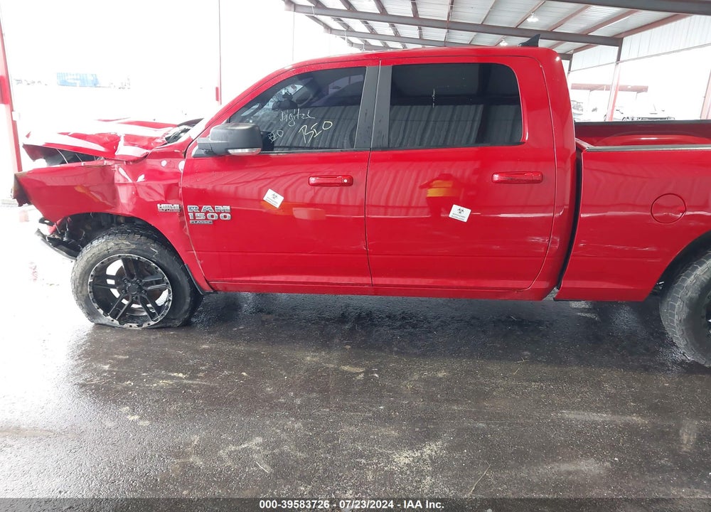 2019 RAM 1500 CLASSIC BIG HORN 4X4 6'4 BOX VIN: 1C6RR7TT8KS587431