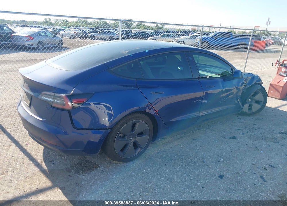 2021 TESLA MODEL 3 STANDARD RANGE PLUS REAR-WHEEL DRIVE VIN: 5YJ3E1EA4MF978708