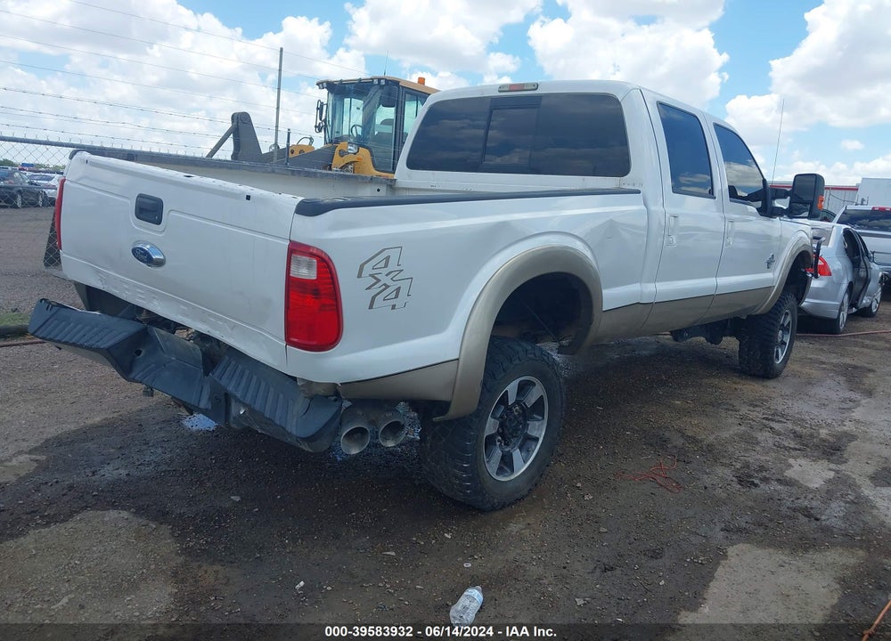 2013 FORD F-250 LARIAT VIN: 1FT7W2BT3DEA07985
