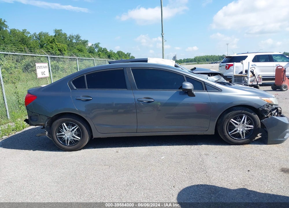 2012 HONDA CIVIC LX VIN: 2HGFB2F54CH593687