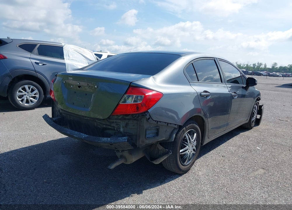 2012 HONDA CIVIC LX VIN: 2HGFB2F54CH593687