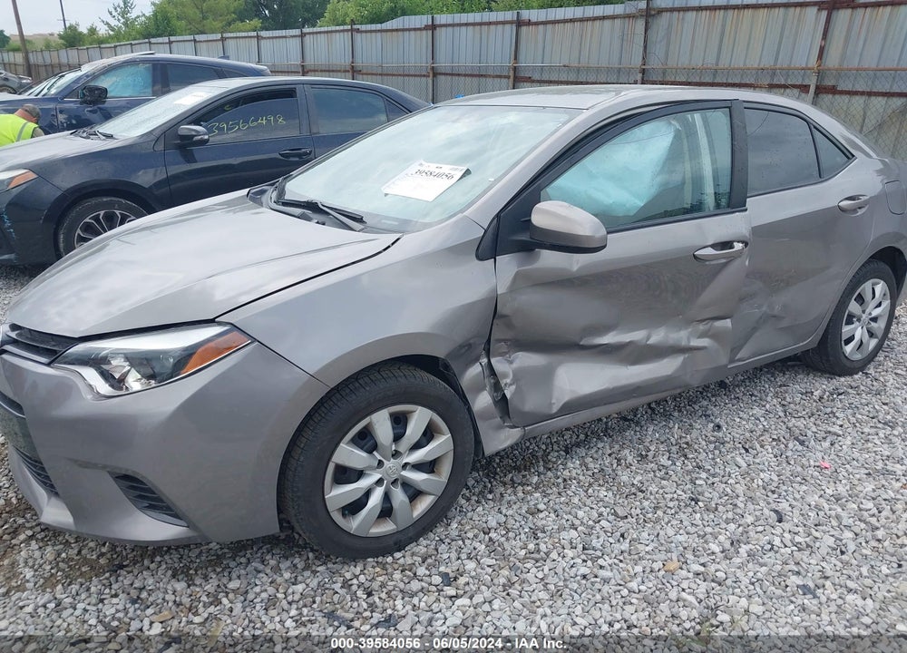 2016 TOYOTA COROLLA LE VIN: 2T1BURHEXGC743167