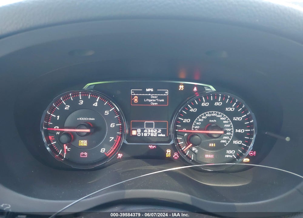 2019 SUBARU WRX PREMIUM VIN: JF1VA1C67K9831248