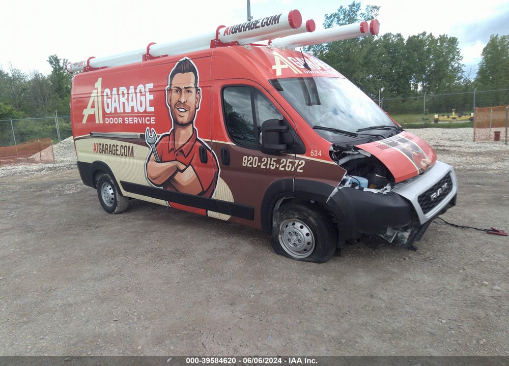 2022 RAM PROMASTER 2500 HIGH ROOF 159 WB VIN: 3C6LRVDG0NE113332