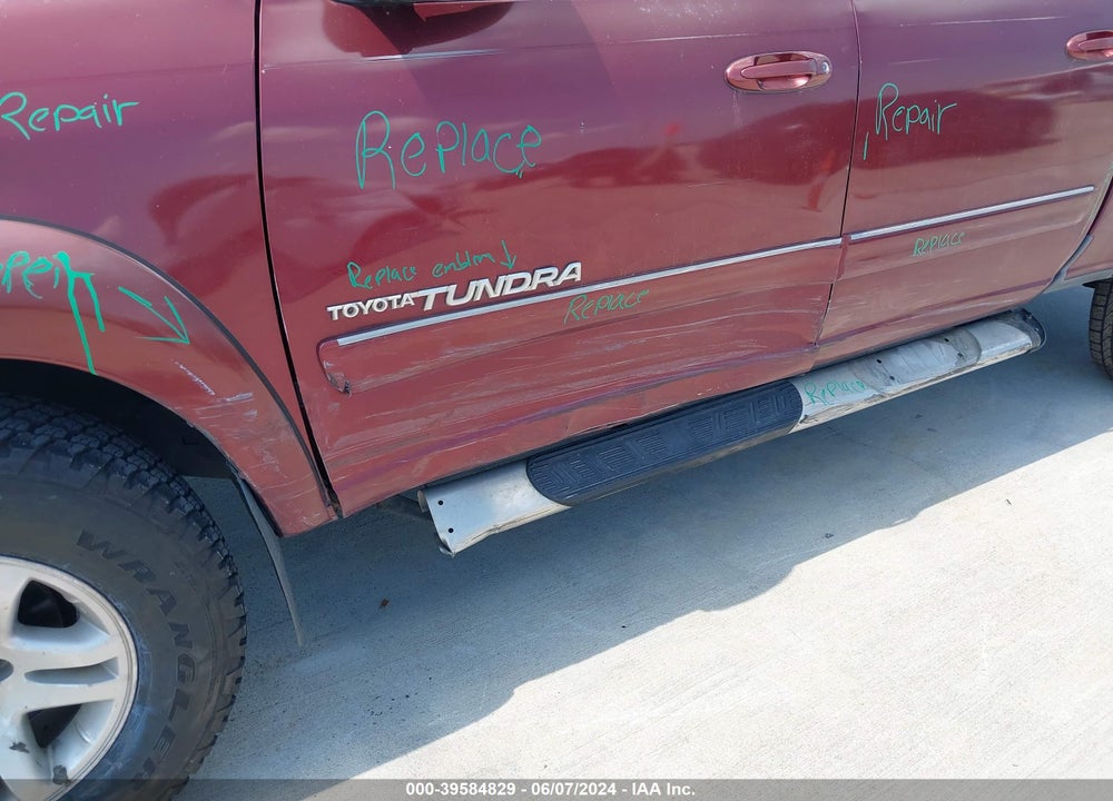 2005 TOYOTA TUNDRA SR5 V8 VIN: 5TBET34125S469816