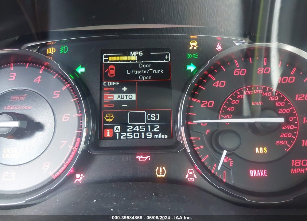 2015 SUBARU WRX STI LAUNCH EDITION VIN: JF1VA2W64F9800983