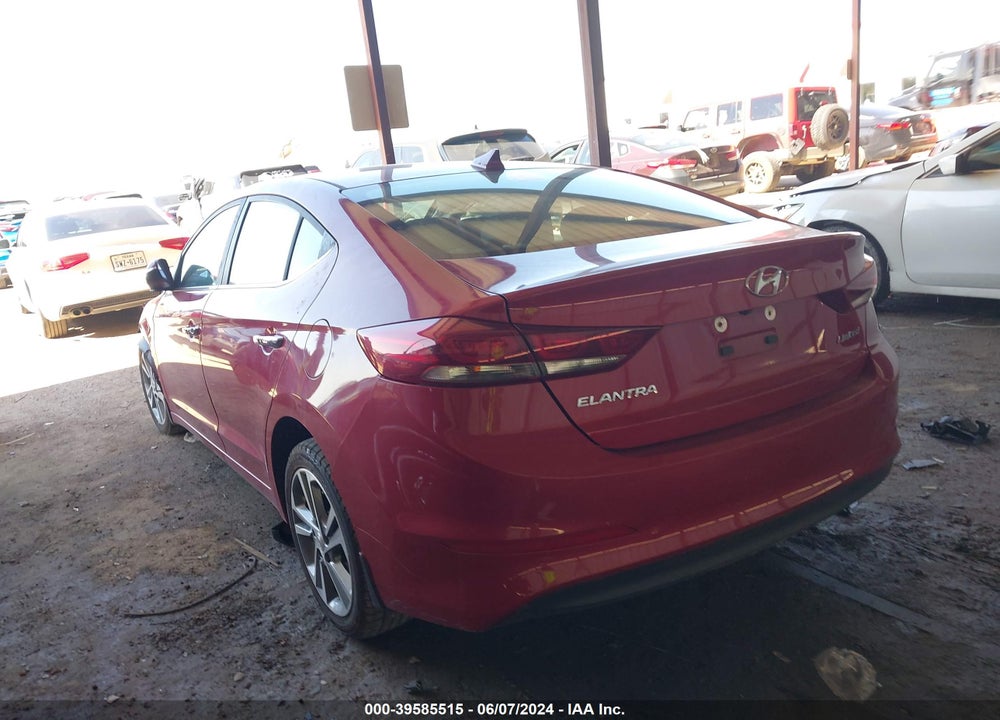2017 HYUNDAI ELANTRA LIMITED VIN: KMHD84LFXHU127369