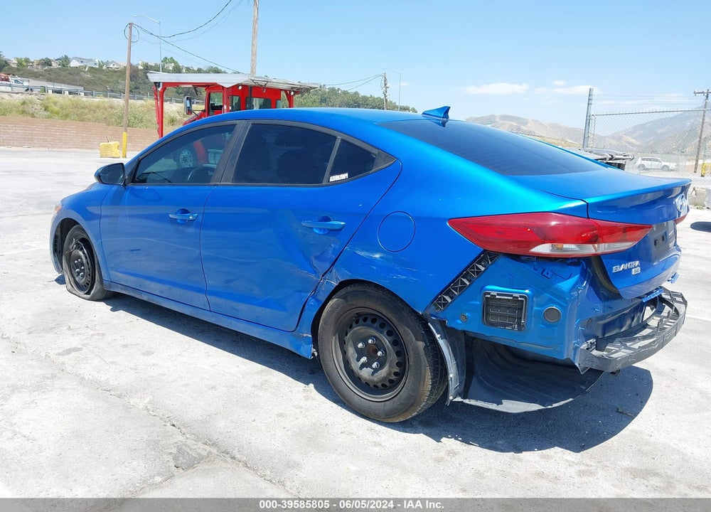 2017 HYUNDAI ELANTRA SE VIN: KMHD74LF9HU112428