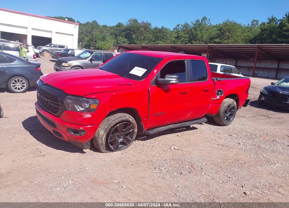 2022 RAM 1500 BIG HORN QUAD CAB 4X2 6'4 BOX VIN: 1C6RREBT4NN228327