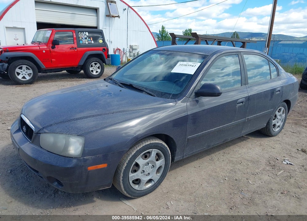 2001 HYUNDAI ELANTRA GLS VIN: KMHDN45D41U249297