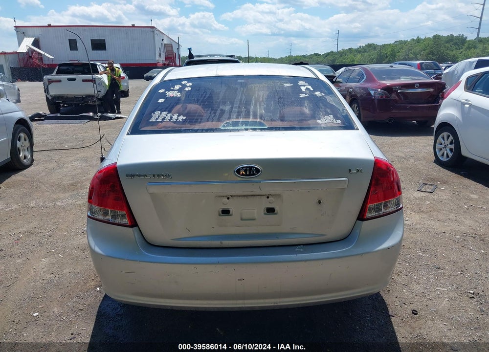 2009 KIA SPECTRA LX VIN: KNAFE222395639654