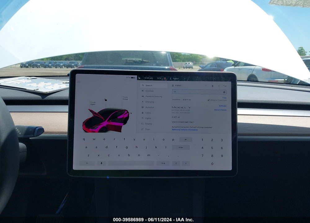 2021 TESLA MODEL Y LONG RANGE DUAL MOTOR ALL-WHEEL DRIVE VIN: 5YJYGAEEXMF117407