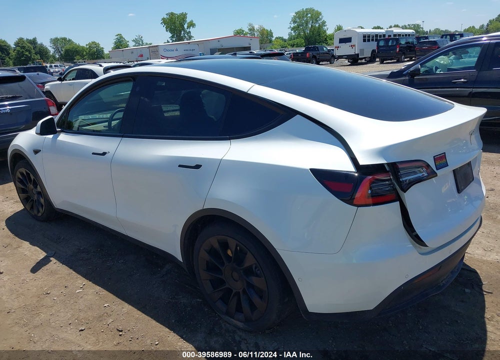 2021 TESLA MODEL Y LONG RANGE DUAL MOTOR ALL-WHEEL DRIVE VIN: 5YJYGAEEXMF117407
