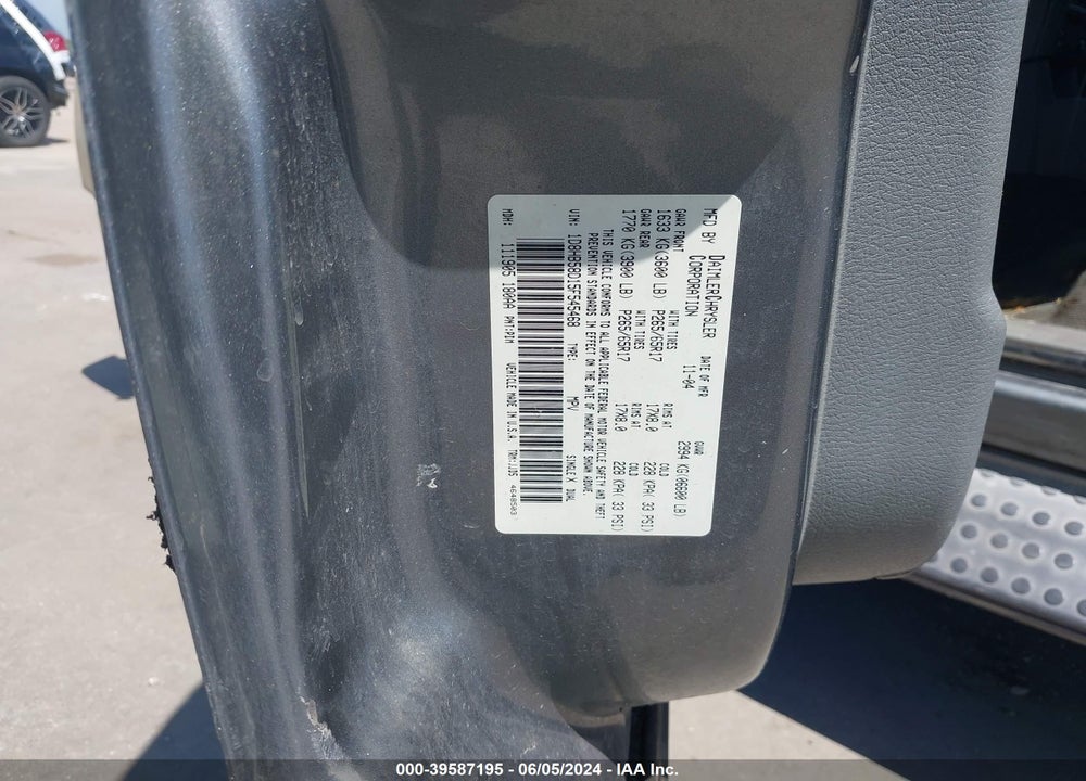 2005 DODGE DURANGO LIMITED VIN: 1D8HB58D15F545468