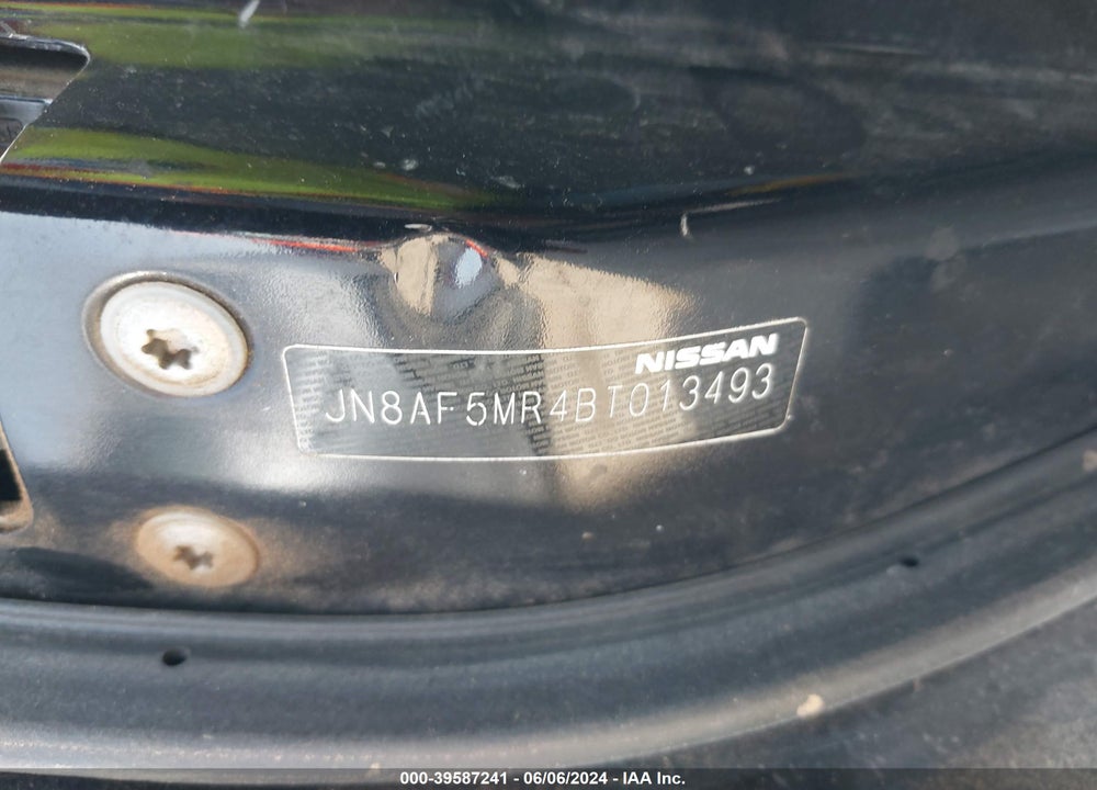 2011 NISSAN JUKE SV VIN: JN8AF5MR4BT013493