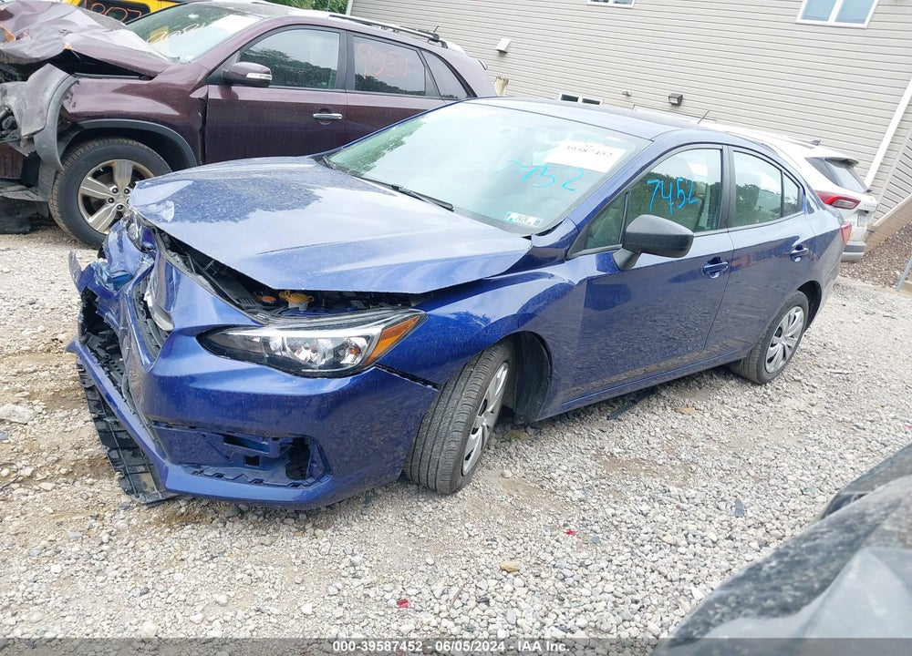 2022 SUBARU IMPREZA BASE VIN: 4S3GKAB62N3600282
