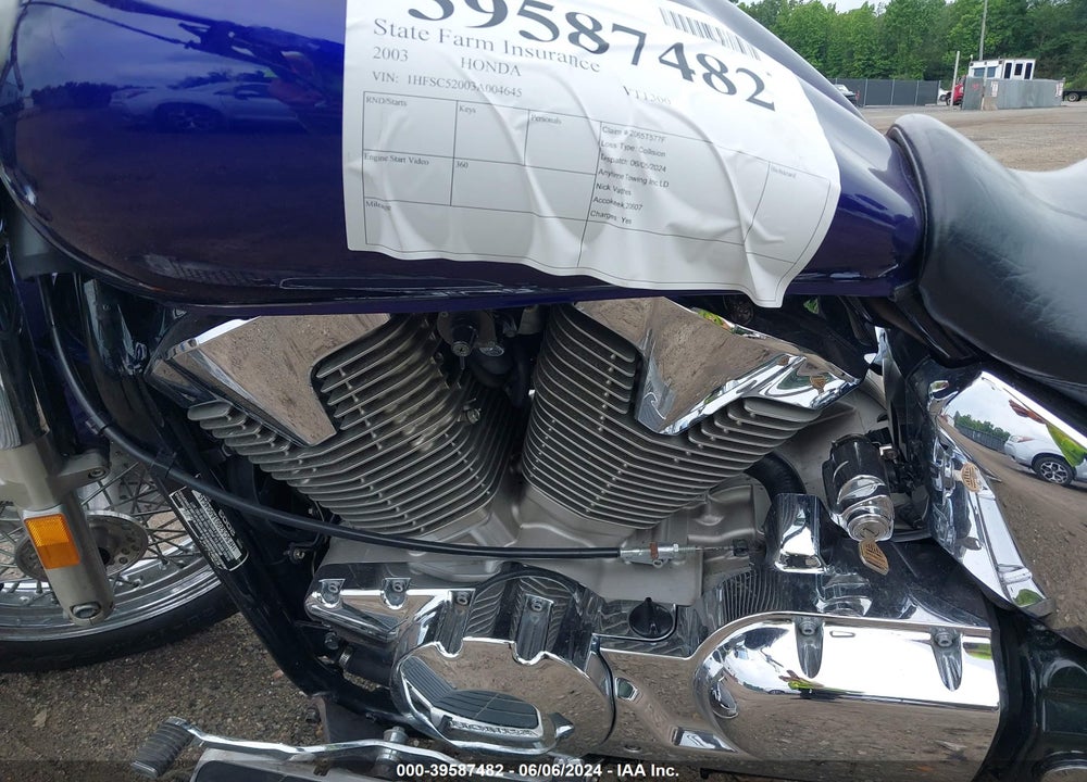 2003 HONDA VT1300 VIN: 1HFSC52003A004645