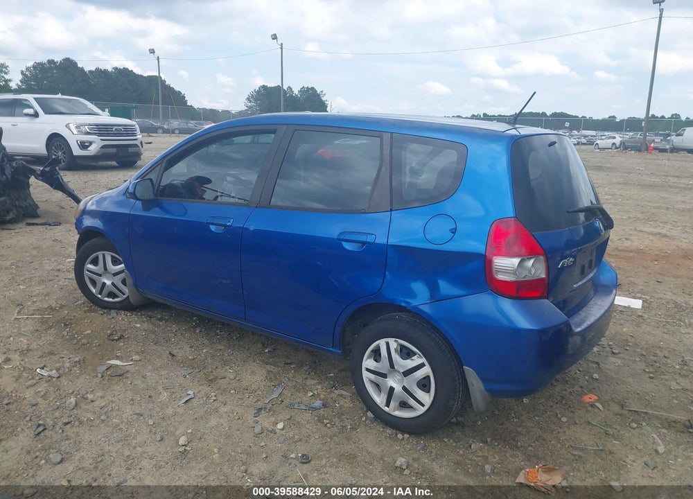 2007 HONDA FIT VIN: JHMGD38447S044432
