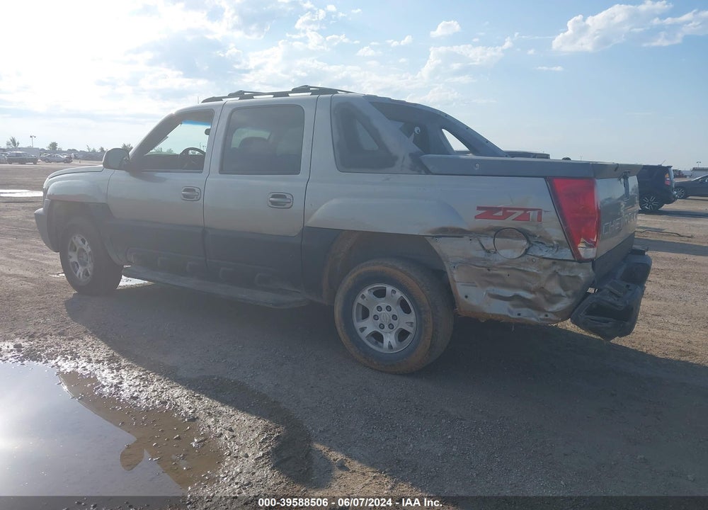2002 CHEVROLET AVALANCHE 1500 VIN: 3GNEK13T52G231896