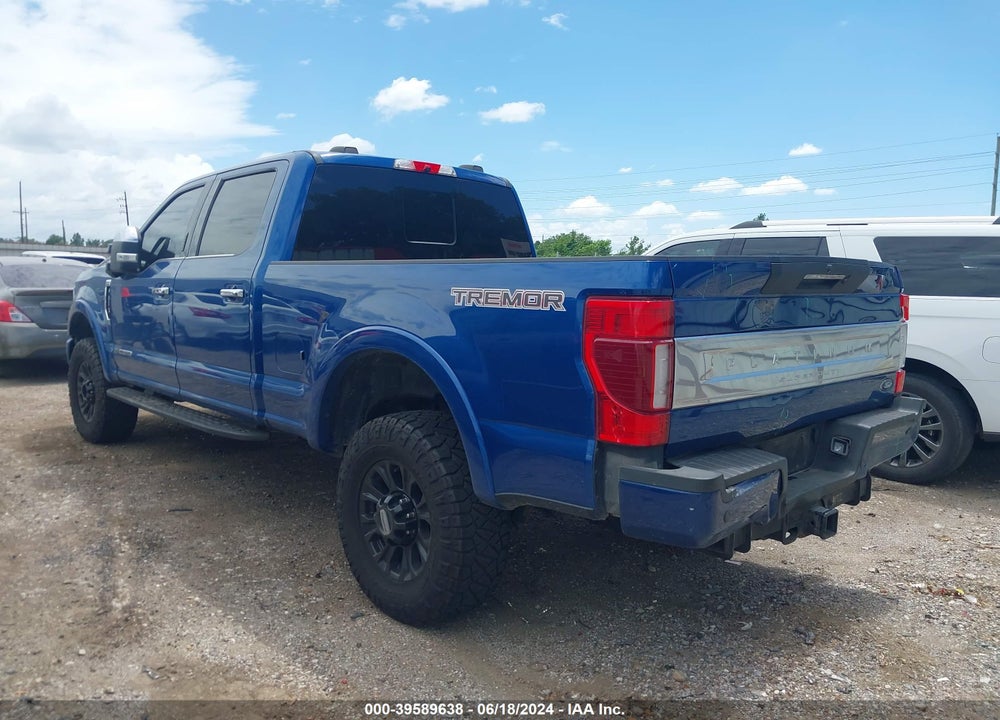 2022 FORD F-250 PLATINUM VIN: 1FT8W2BTXNEC86910