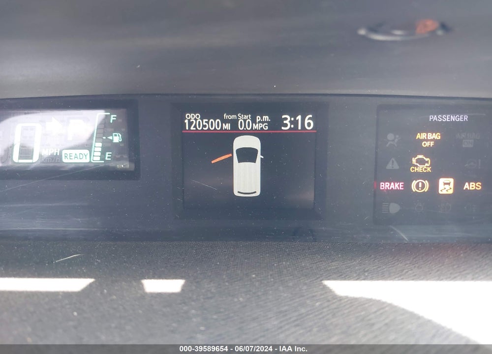2012 TOYOTA PRIUS C TWO VIN: JTDKDTB36C1509207