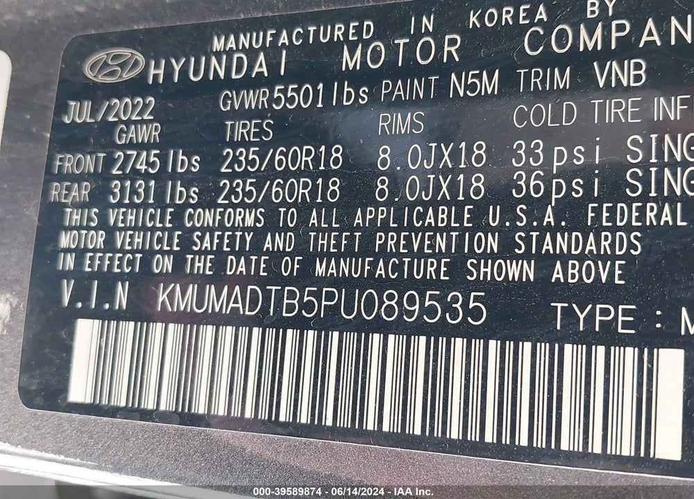 2023 GENESIS GV70 2.5T AWD VIN: KMUMADTB5PU089535