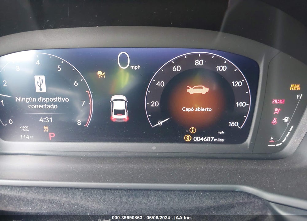 2024 HONDA ACCORD EX VIN: 1HGCY1F39RA012301