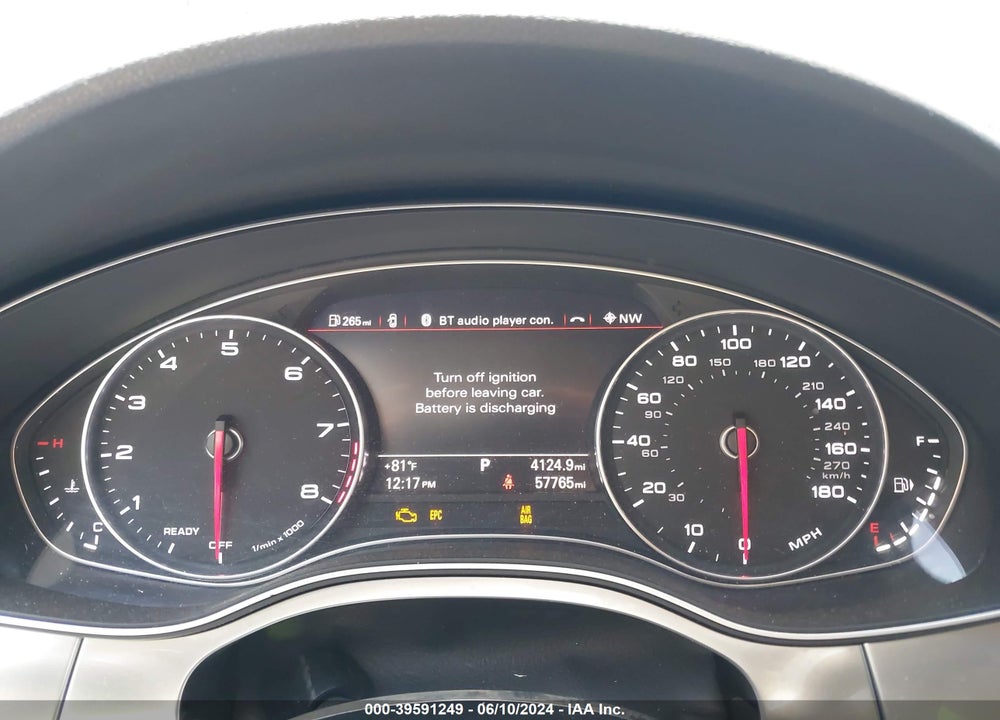 2016 AUDI A6 3.0T PREMIUM PLUS VIN: WAUFGAFC9GN004667