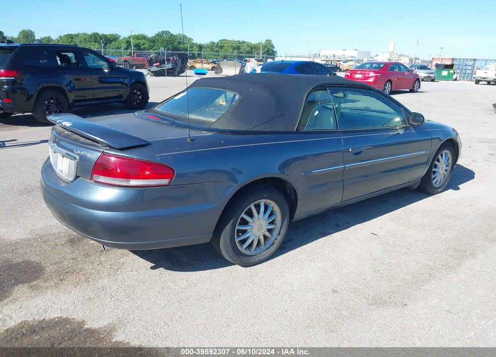 2002 CHRYSLER SEBRING LIMITED VIN: 1C3EL65R42N180245