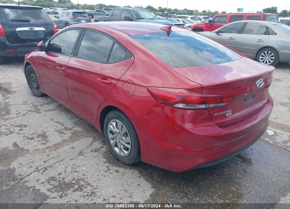 2017 HYUNDAI ELANTRA SE VIN: KMHD74LF3HU331739