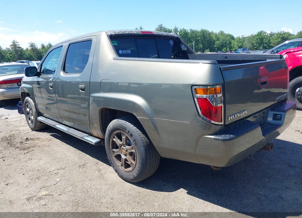 2007 HONDA RIDGELINE RTL VIN: 2HJYK16547H552088