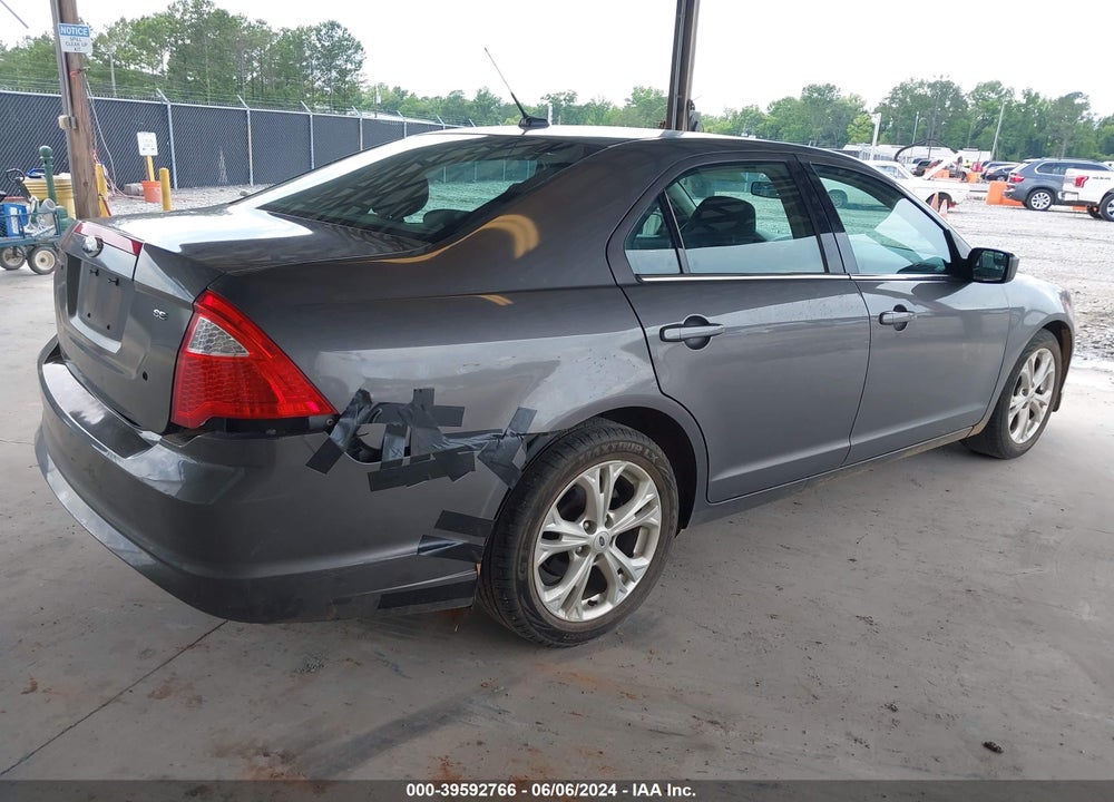 2012 FORD FUSION SE VIN: 3FAHP0HA5CR106322