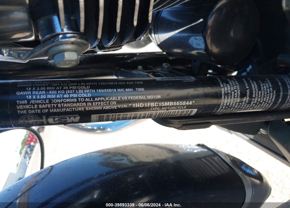 2021 HARLEY-DAVIDSON FLHR VIN: 1HD1FBC15MB665844