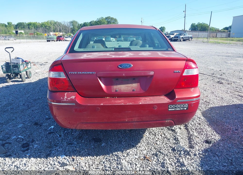 2006 FORD FIVE HUNDRED SEL VIN: 1FAHP24166G172424