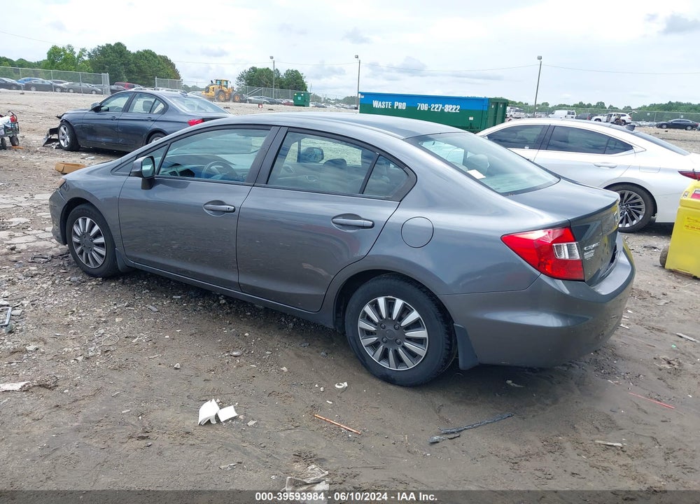2012 HONDA CIVIC LX VIN: 19XFB2F52CE098849