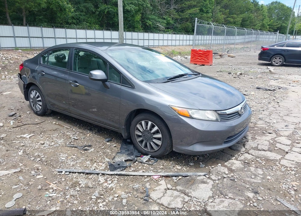 2012 HONDA CIVIC LX VIN: 19XFB2F52CE098849