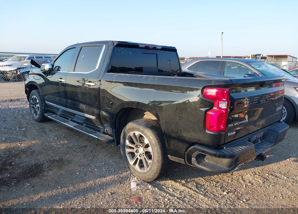 2022 CHEVROLET SILVERADO 1500 4WD SHORT BED HIGH COUNTRY VIN: 3GCUDJET4NG522373