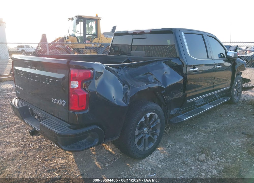 2022 CHEVROLET SILVERADO 1500 4WD SHORT BED HIGH COUNTRY VIN: 3GCUDJET4NG522373