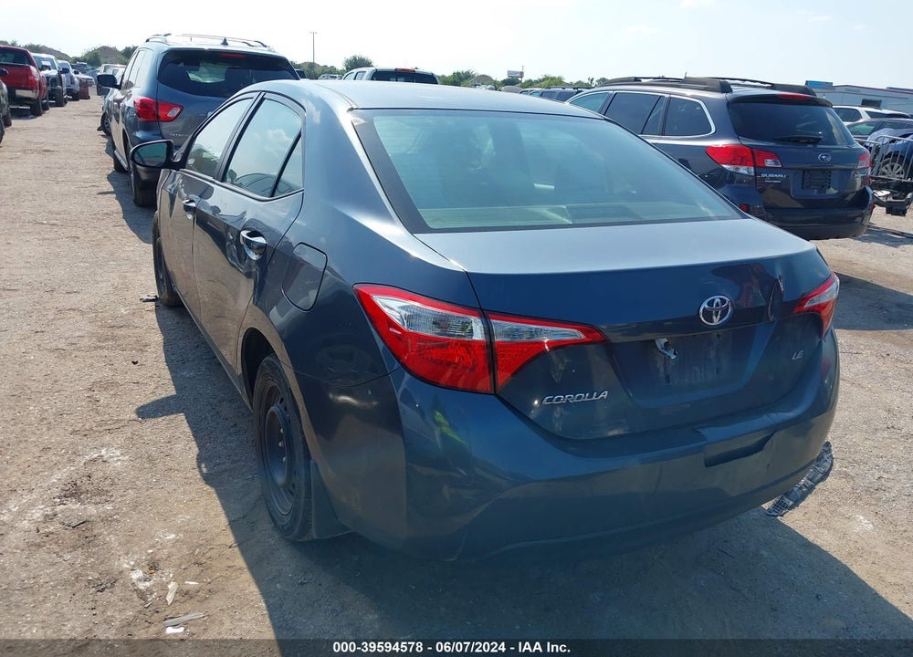 2016 TOYOTA COROLLA LE VIN: 2T1BURHE8GC733477