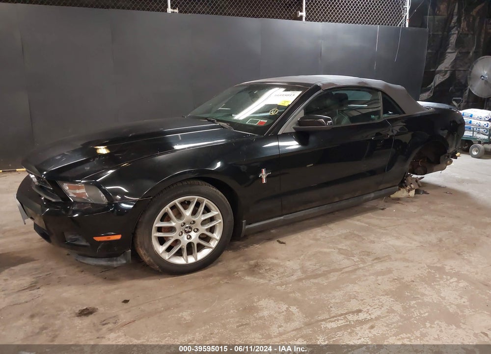 2012 FORD MUSTANG V6 PREMIUM VIN: 1ZVBP8EM1C5280014