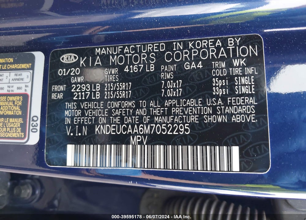 2021 KIA SELTOS S VIN: KNDEUCAA6M7052295