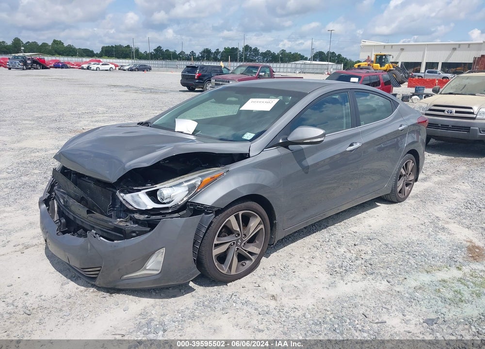 2014 HYUNDAI ELANTRA LIMITED VIN: 5NPDH4AE6EH500184