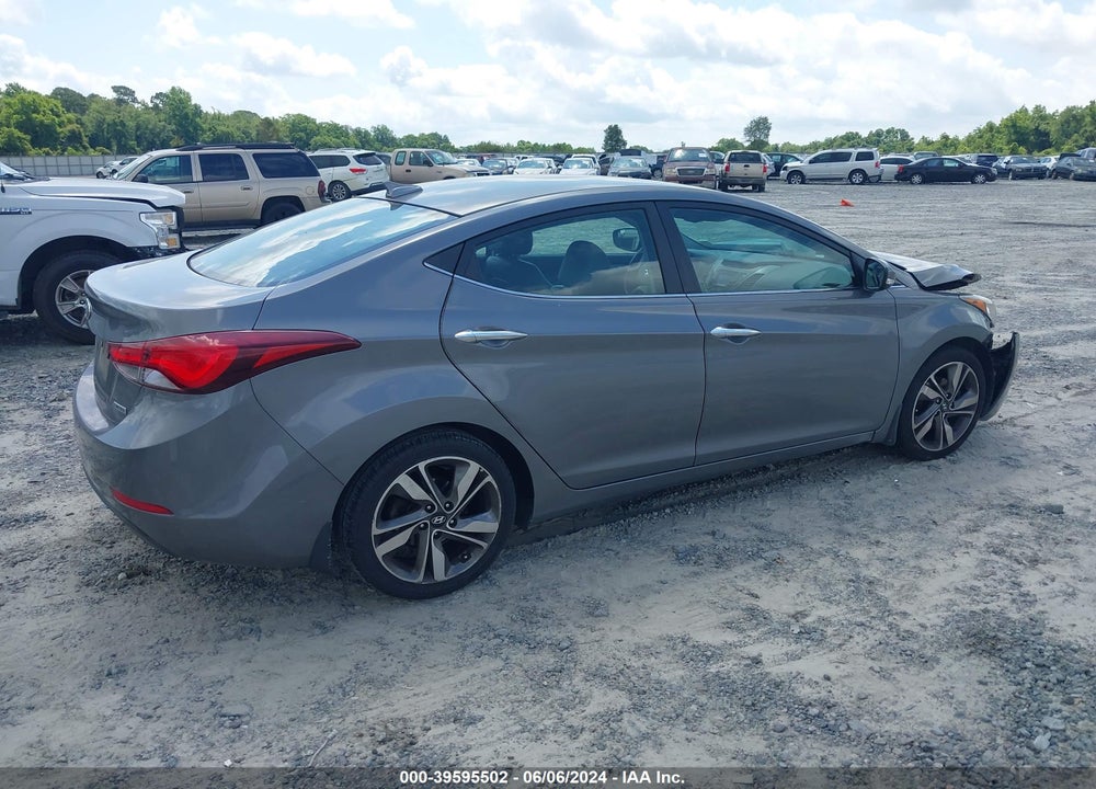 2014 HYUNDAI ELANTRA LIMITED VIN: 5NPDH4AE6EH500184