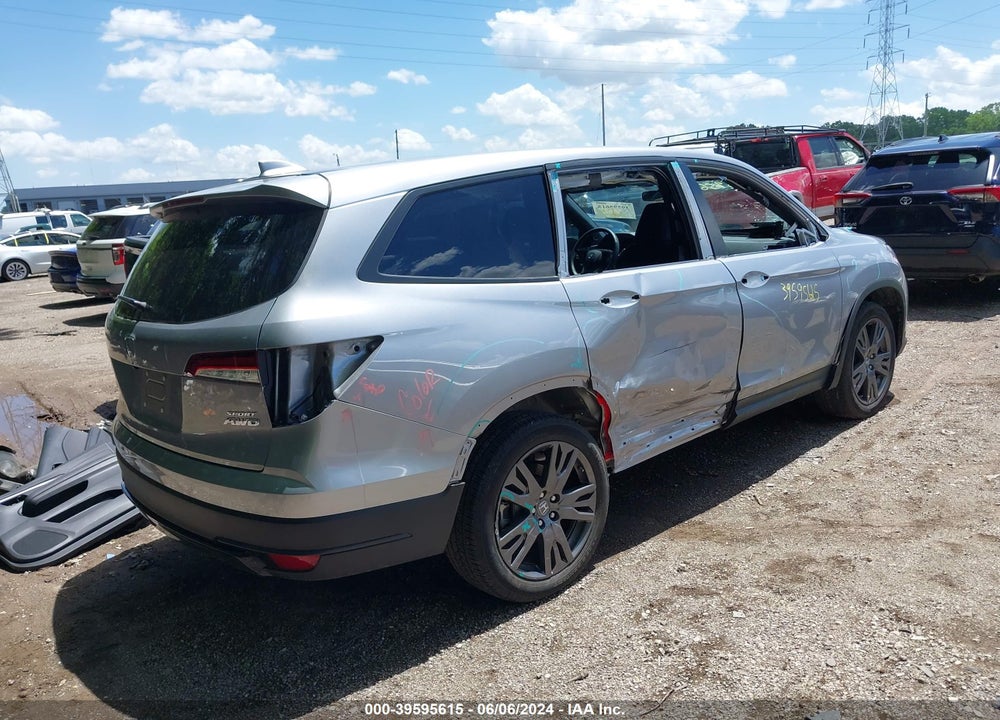 2022 HONDA PILOT AWD SPORT VIN: 5FNYF6H33NB070166