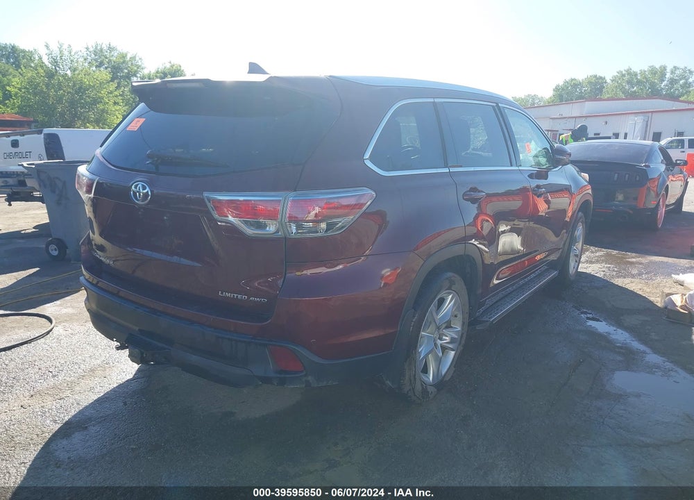 2014 TOYOTA HIGHLANDER LIMITED PLATINUM V6 VIN: 5TDDKRFH8ES008008