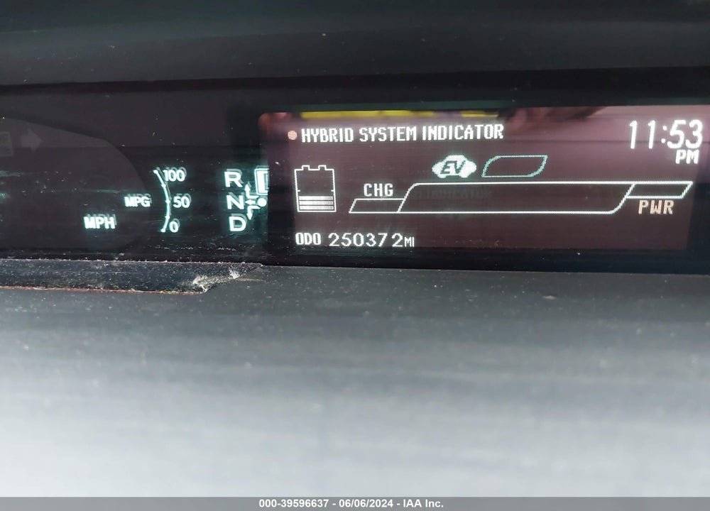 2012 TOYOTA PRIUS THREE VIN: JTDKN3DU9C5459513